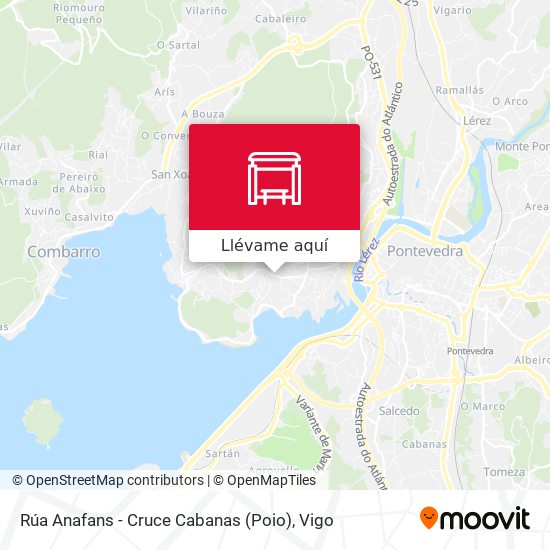 Mapa Rúa Anafans - Cruce Cabanas (Poio)