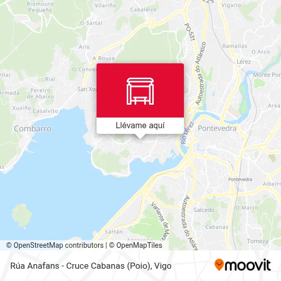 Mapa Rúa Anafans - Cruce Cabanas (Poio)