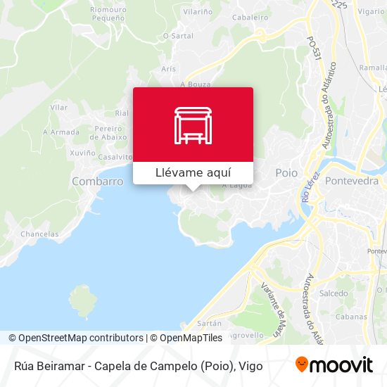 Mapa Rúa Beiramar - Capela de Campelo (Poio)