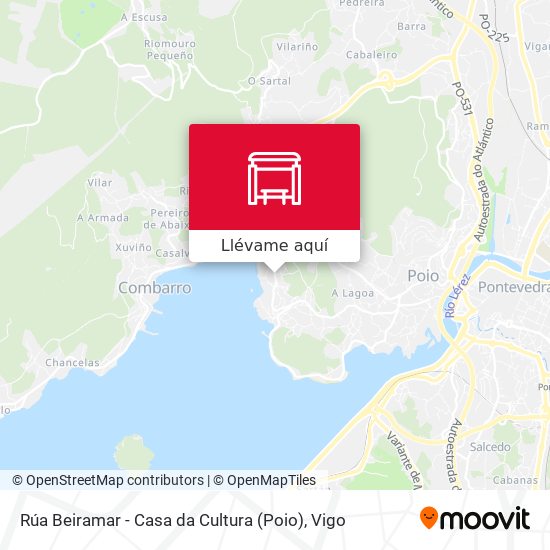 Mapa Rúa Beiramar - Casa da Cultura (Poio)