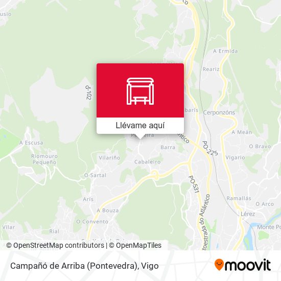 Mapa Campañó de Arriba (Pontevedra)