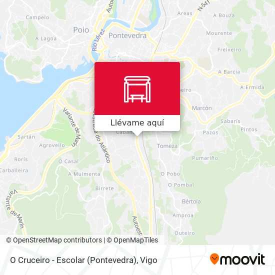 Mapa O Cruceiro - Escolar (Pontevedra)