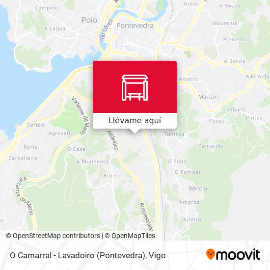 Mapa O Camarral - Lavadoiro (Pontevedra)