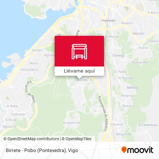 Mapa Birrete - Pobo (Pontevedra)