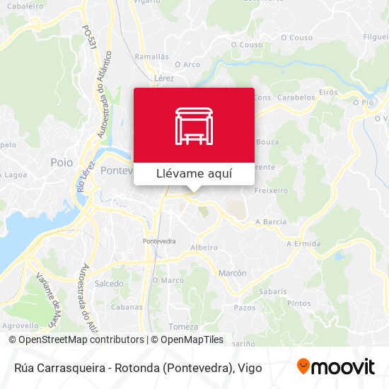 Mapa Rúa Carrasqueira - Rotonda (Pontevedra)