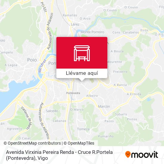 Mapa Avenida Virxinia Pereira Renda - Cruce R.Portela (Pontevedra)