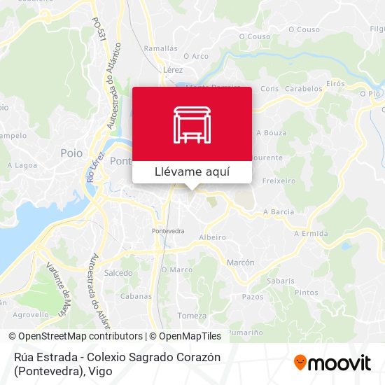 Mapa Rúa Estrada - Colexio Sagrado Corazón (Pontevedra)