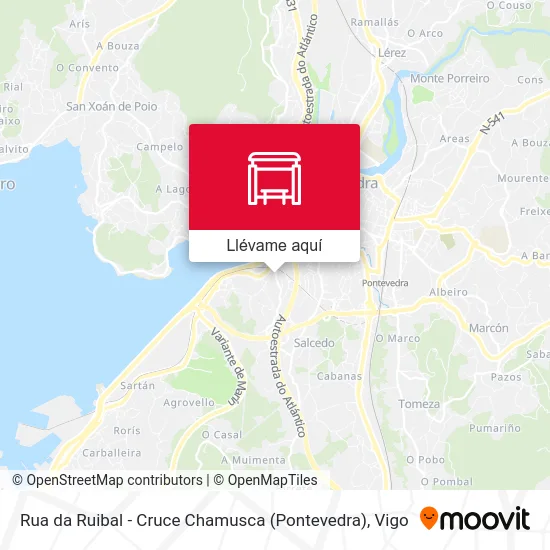 Mapa Rua da Ruibal - Cruce Chamusca (Pontevedra)