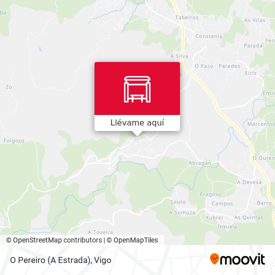 Mapa O Pereiro (A Estrada)
