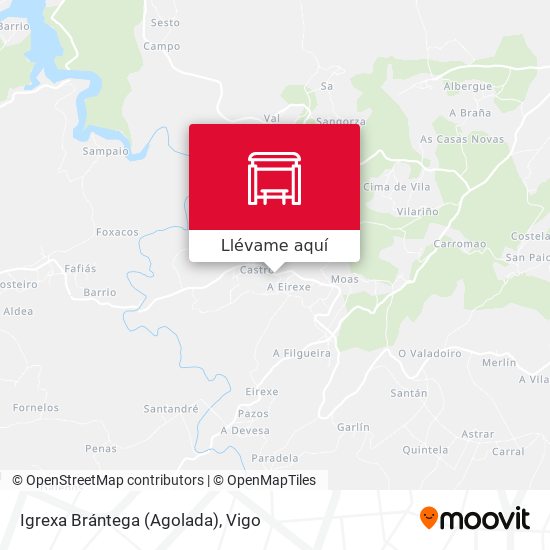 Mapa Igrexa Brántega (Agolada)