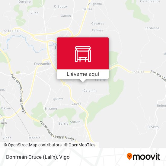 Mapa Donfreán-Cruce (Lalín)