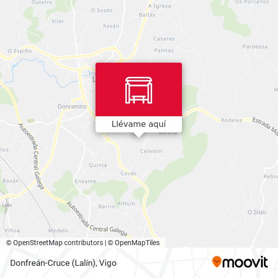 Mapa Donfreán-Cruce (Lalín)