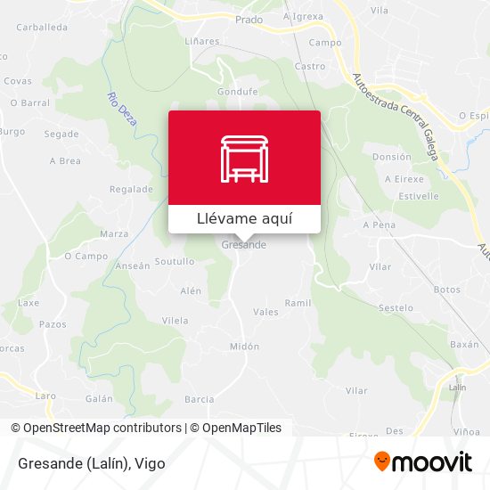 Mapa Gresande (Lalín)
