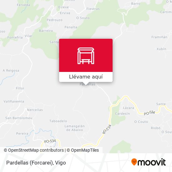 Mapa Pardellas (Forcarei)