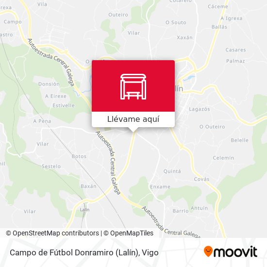 Mapa Campo de Fútbol Donramiro (Lalín)