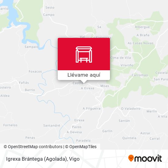 Mapa Igrexa Brántega (Agolada)