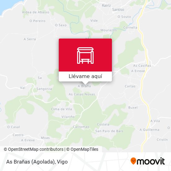 Mapa As Brañas (Agolada)