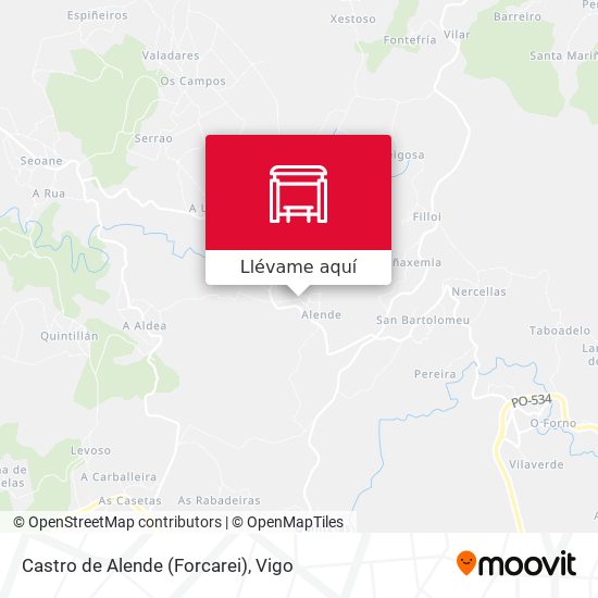 Mapa Castro de Alende (Forcarei)