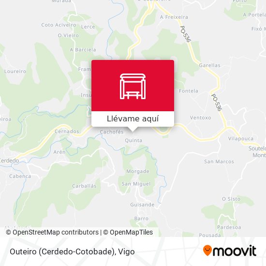 Mapa Outeiro (Cerdedo-Cotobade)