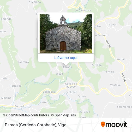 Mapa Parada (Cerdedo-Cotobade)