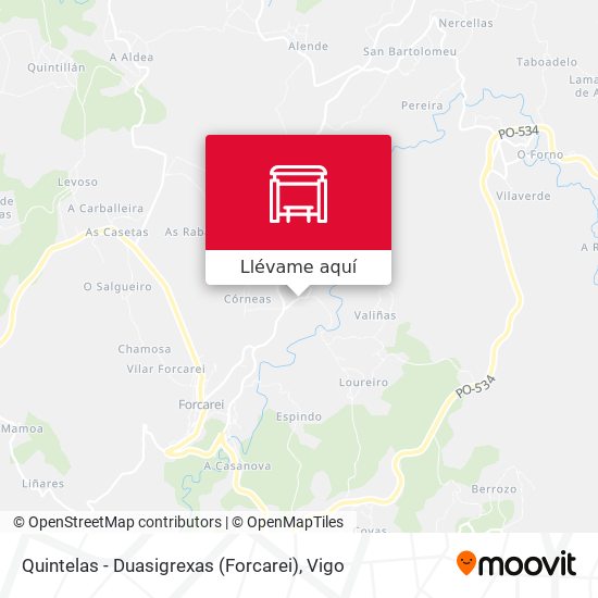 Mapa Quintelas - Duasigrexas (Forcarei)