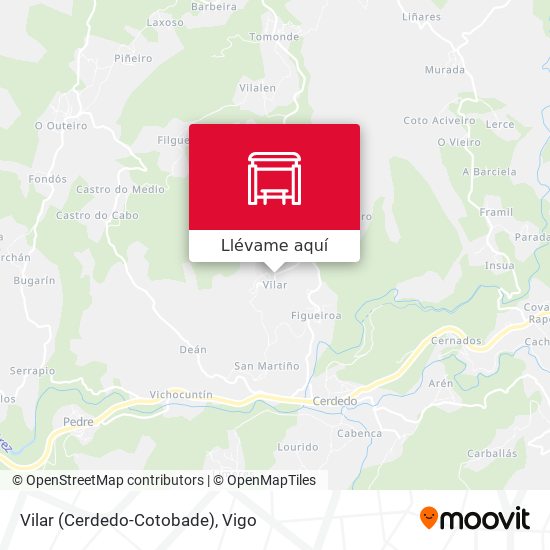 Mapa Vilar (Cerdedo-Cotobade)