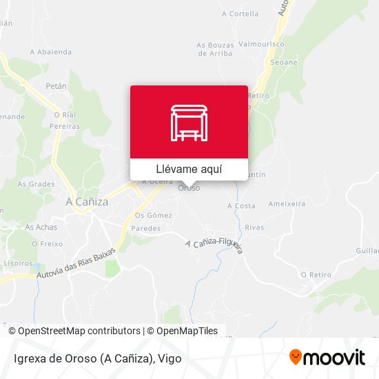Mapa Igrexa de Oroso (A Cañiza)