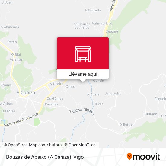 Mapa Bouzas de Abaixo (A Cañiza)
