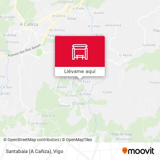 Mapa Santabaia (A Cañiza)
