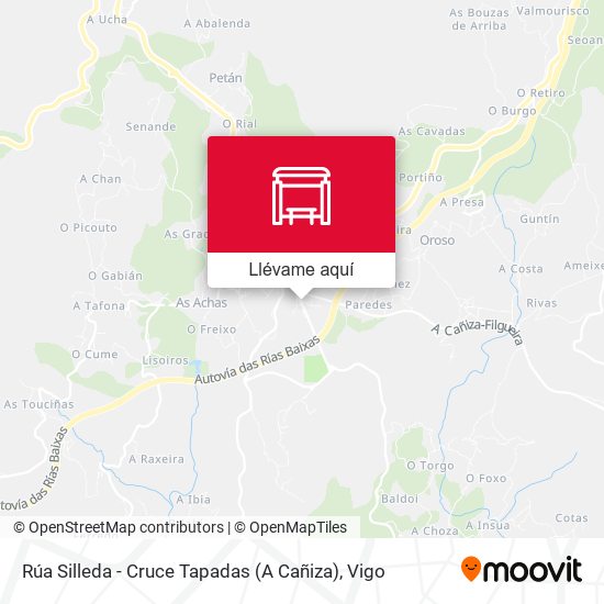 Mapa Rúa Silleda - Cruce Tapadas (A Cañiza)