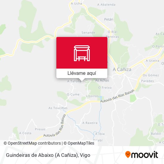 Mapa Guindeiras de Abaixo (A Cañiza)