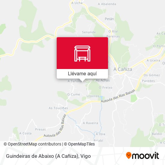 Mapa Guindeiras de Abaixo (A Cañiza)