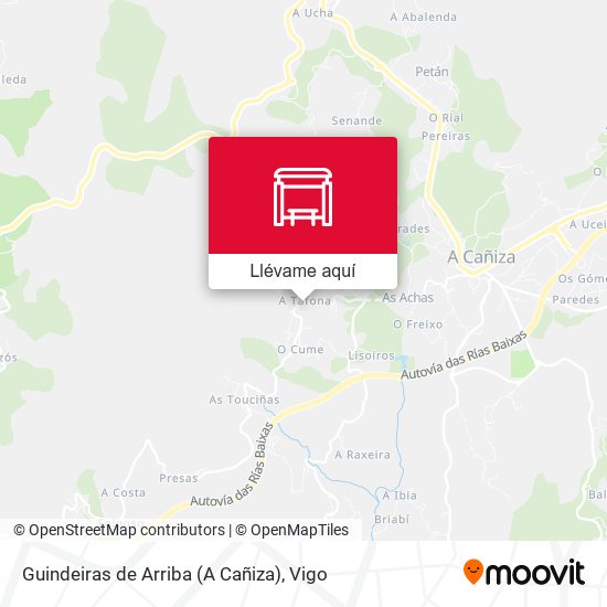 Mapa Guindeiras de Arriba (A Cañiza)