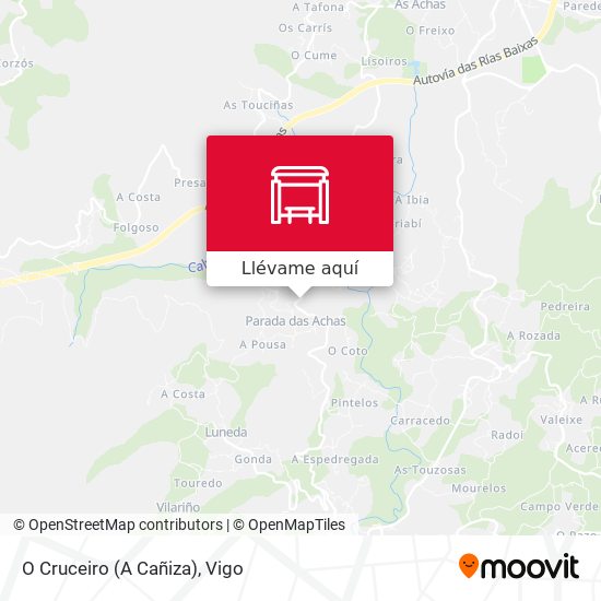 Mapa O Cruceiro (A Cañiza)
