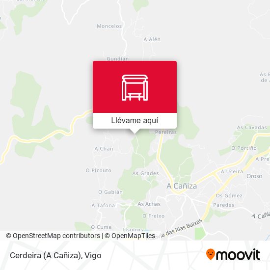 Mapa Cerdeira (A Cañiza)