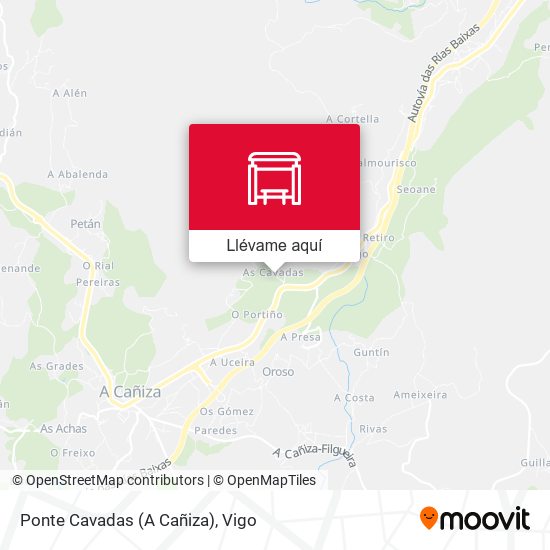 Mapa Ponte Cavadas (A Cañiza)