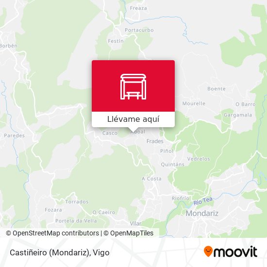 Mapa Castiñeiro (Mondariz)