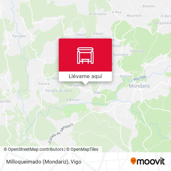 Mapa Milloqueimado (Mondariz)