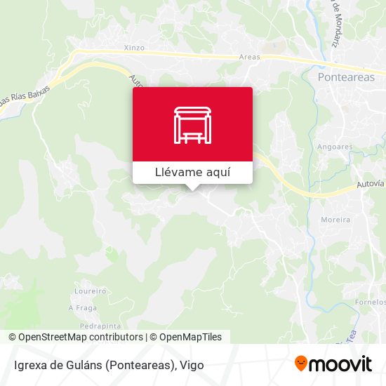 Mapa Igrexa de Guláns (Ponteareas)