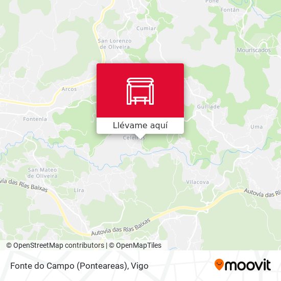 Mapa Fonte do Campo (Ponteareas)