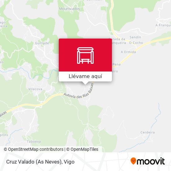 Mapa Cruz Valado (As Neves)