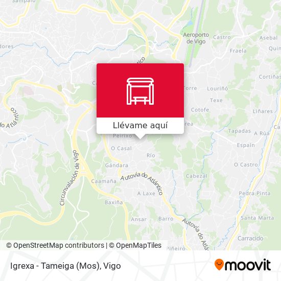 Mapa Igrexa - Tameiga (Mos)