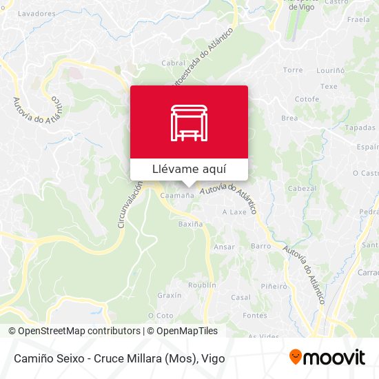 Mapa Camiño Seixo - Cruce Millara (Mos)