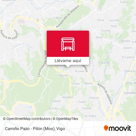 Mapa Camiño Pazo - Pilón (Mos)