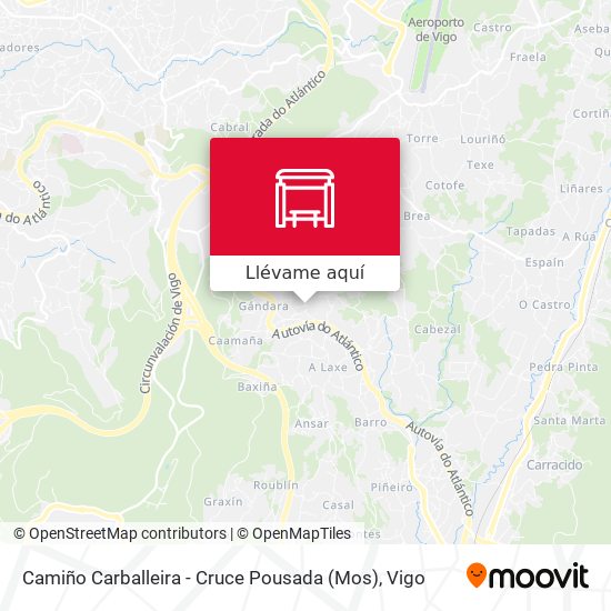 Mapa Camiño Carballeira - Cruce Pousada (Mos)