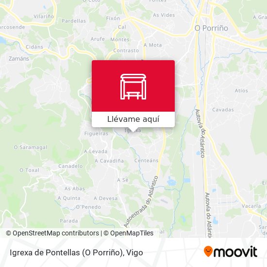 Mapa Igrexa de Pontellas (O Porriño)
