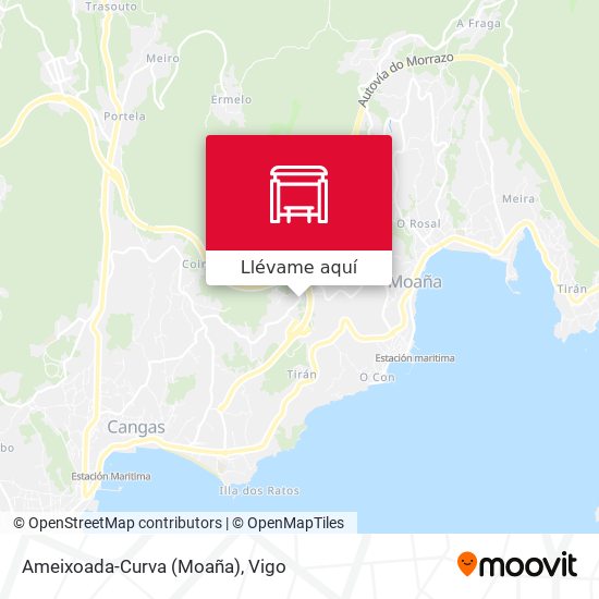 Mapa Ameixoada-Curva (Moaña)