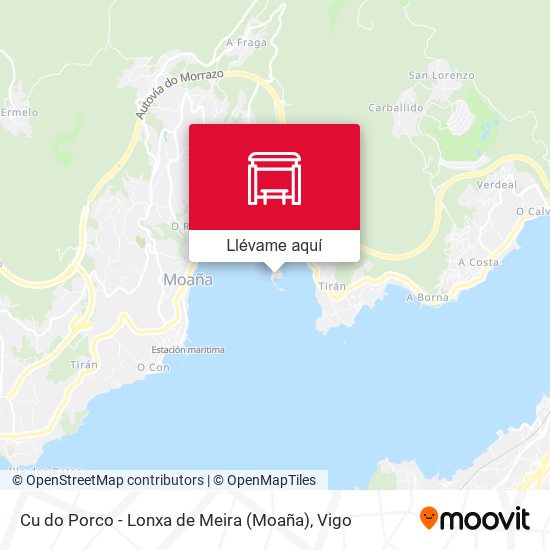 Mapa Cu do Porco - Lonxa de Meira (Moaña)