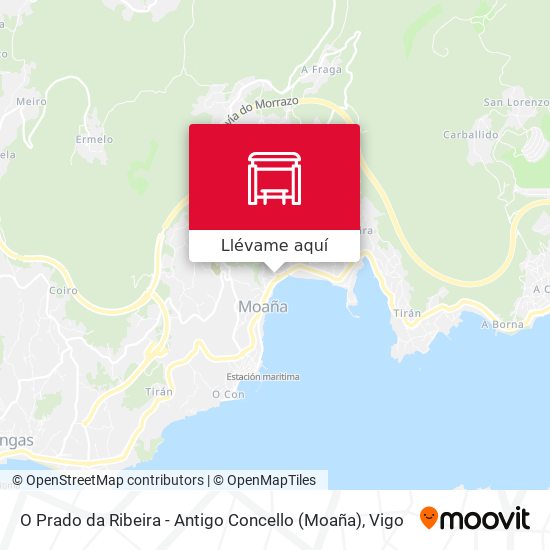 Mapa O Prado da Ribeira - Antigo Concello (Moaña)