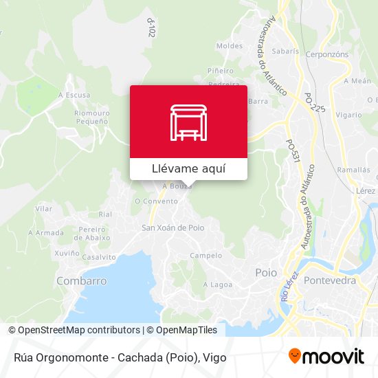 Mapa Rúa Orgonomonte - Cachada (Poio)